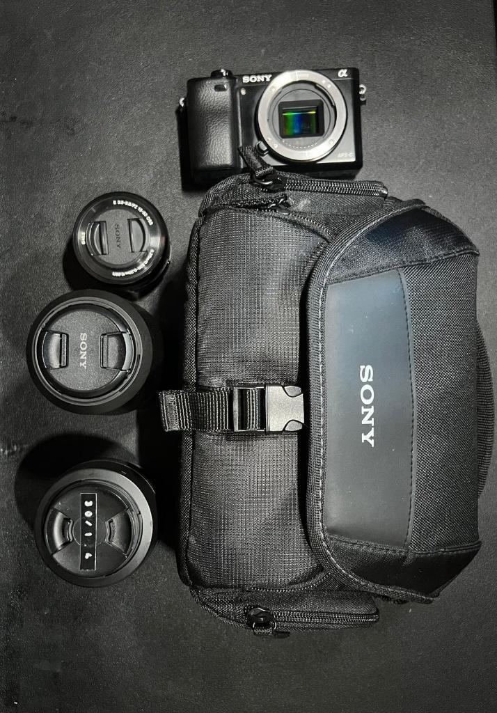 Appareil photo Sony A6000 + 3 objectifs, TV, Hi-fi & Vidéo, Appareils photo numériques, Comme neuf, Compact, Sony, Enlèvement