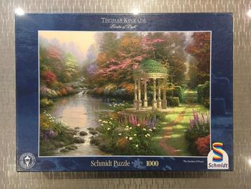 Puzzel The Garden Of Prayer (Thomas Kinkade) van Schmidt 100 beschikbaar voor biedingen