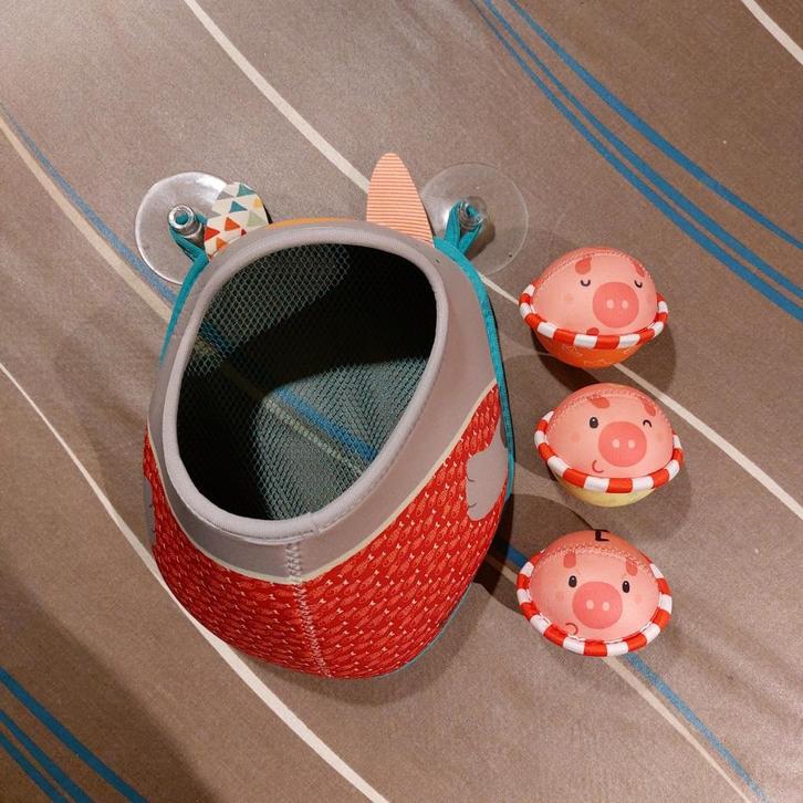 Lilliputiens badspeelgoed met 3 ballen en vangnetje, Enfants & Bébés, Jouets | Jouets de bain, Comme neuf, Enlèvement ou Envoi