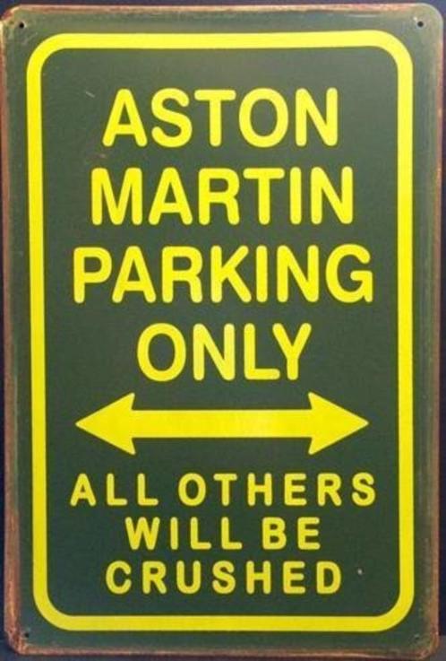 Plaque murale en métal rouillée Aston Martin Parking Only, Autos : Divers, Tuning & Styling, Enlèvement ou Envoi