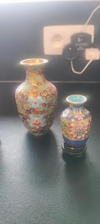 3 delige geëmailleerde cloisonne 2 met voetstuk, Antiek en Kunst, Ophalen of Verzenden