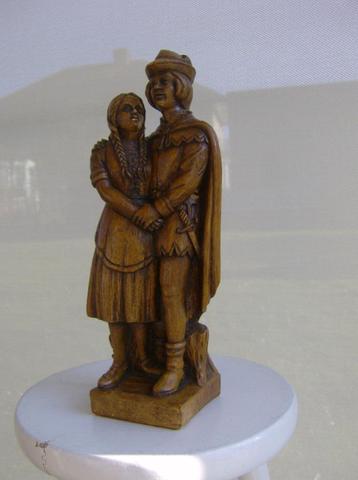 Beeld - Tijl Uilenspiegel en Nele  - H 33 cm  van De Bruyn beschikbaar voor biedingen