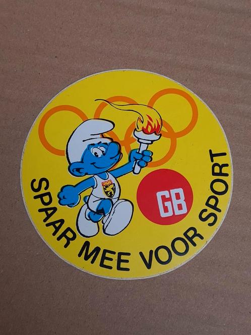 Autocollant Schtroumpf Spaar mee voor GB, Verzamelen, Smurfen, Zo goed als nieuw, Overige typen, Overige Smurfen, Ophalen of Verzenden