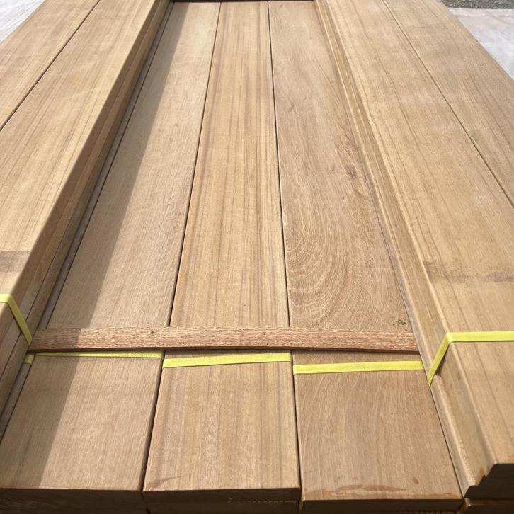 Bangkirai hardhouten vlonderplanken 25mm van 100M1 - 8.5€M1, Tuin en Terras, Terrasdelen en Vlonders, Nieuw, Hout, Verzenden