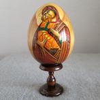 Houten ei 'Madonna en Kind', Ophalen of Verzenden
