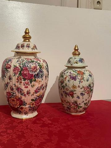 Boch Frères Keraluxe 2 vases Fleurs de Saxe- Faire offre, Enlèvement ou Envoi