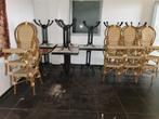 Matériel Horeca : 13 tables + 24 chaises bistro, Installation pour bar, Enlèvement, Utilisé