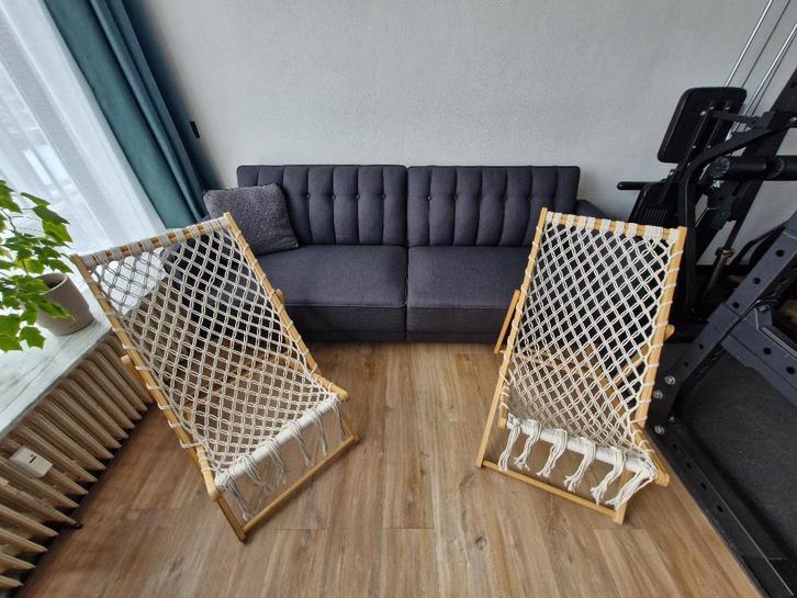 Strandstoelen, Jardin & Terrasse, Chaises de jardin, Comme neuf, Bois, Pliant, Ajustable, Enlèvement