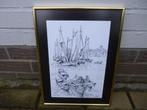 Pentekening Algarve(Portugal)., Antiek en Kunst, Ophalen