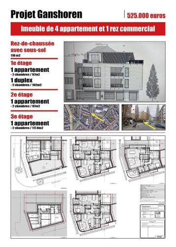 Terrain à bâtir avec 4 unités., BELGIQUE, Jusqu'à 200 m²