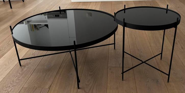 Set salontafels zuiver, Huis en Inrichting, Tafels | Salontafels, Gebruikt, Glas, Ophalen