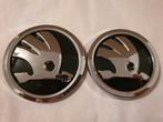 Skoda motorkap logo kofferklep embleem 90 mm 80 mm, Auto-onderdelen, Ophalen of Verzenden, Nieuw, Skoda