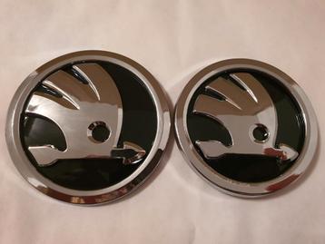 Skoda motorkap logo kofferklep embleem 90 mm 80 mm beschikbaar voor biedingen