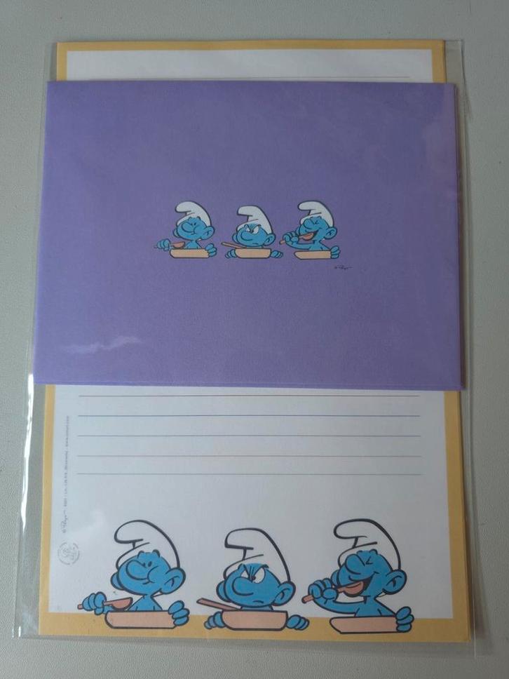 Papier à lettre blanc Schtroumpf, Verzamelen, Smurfen, Nieuw, Overige typen, Verschillende Smurfen, Verzenden
