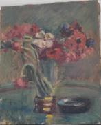 Huile sur toile fleurs signe Alexandre denonne, Antiek en Kunst, Kunst | Schilderijen | Klassiek, Ophalen of Verzenden