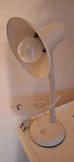 Vintage tafellamp wit, Gebruikt, Vintage, Ophalen of Verzenden, Metaal