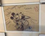 Tekening Mickey en Minnie Mouse inclusief kader, Ophalen, Minder dan 50 cm, Tekening, Nieuw