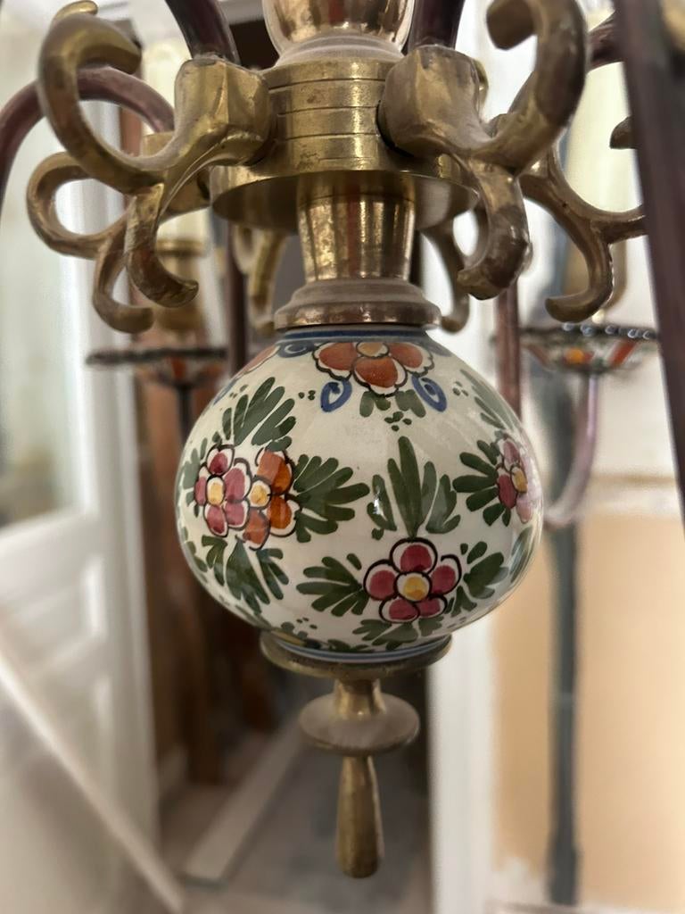 Vintage Hanglamp delft, Enlèvement, Comme neuf