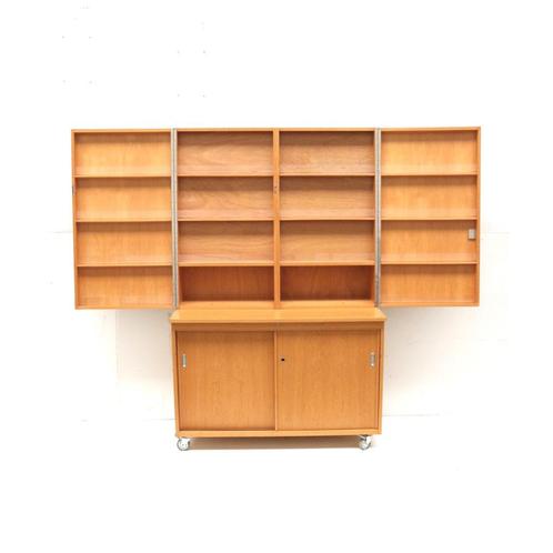 Vintage design boekenkast folderrek jaren '60 '70 midcentury, Huis en Inrichting, Kasten | Boekenkasten, Verzenden
