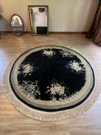 Oosters handgeknoopt tapijt, 150 tot 200 cm, Blauw, 150 tot 200 cm, Rond