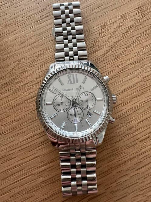 Michael Kors MK8405 Chrome uurwerk, Handtassen en Accessoires, Horloges | Heren, Zo goed als nieuw, Staal, Ophalen of Verzenden