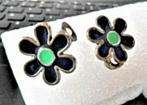 Oorbellen, clips, in de vorm van bloemen, Ophalen of Verzenden, Nieuw, Blauw