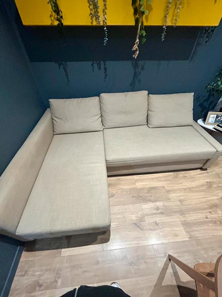 L-shape Sofa-bed/ Canapé-lit d’angle beige clair (L), Maison & Meubles, Canapés | Salons, Enlèvement