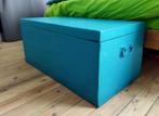 Ancien coffre en bois vintage repeint, Ophalen, Gebruikt