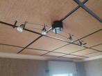 Plafondlamp met 4 spots – verstelbaar, Huis en Inrichting, Ophalen, Gebruikt, Metaal