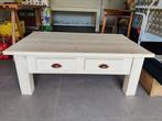 Eettafel + salontafel + kastje in steigerhout, Ophalen, Zo goed als nieuw
