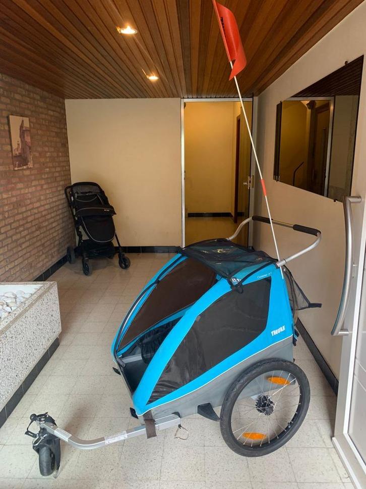 Thule coaster xt fietskar voor 2 kinderen, Fietsen en Brommers, Fietsaccessoires | Aanhangwagens en Karren, Gebruikt, Kinderkar