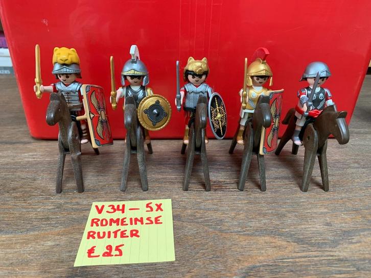 PLAYMOBIL V34: LOT 5 ROMEINSE RUITERS, Kinderen en Baby's, Speelgoed | Playmobil, Zo goed als nieuw, Los Playmobil, Ophalen of Verzenden