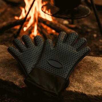 Hittebestendige Handschoenen set Siliconen gevoerd zwart beschikbaar voor biedingen