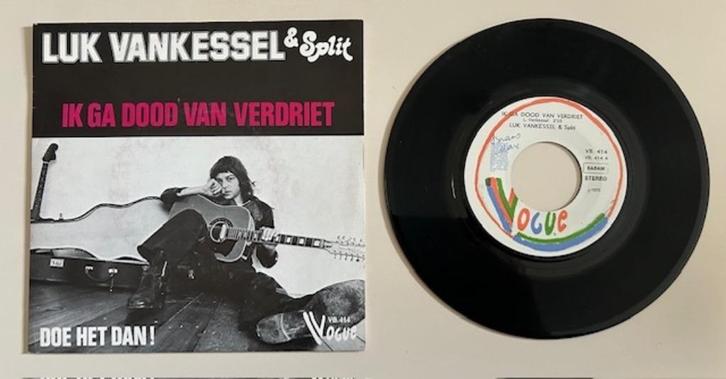 45T SINGLE LUK VANKESSEL&SPLIT IK GA DOOD VAN VERDRIET BELPO, Cd's en Dvd's, Vinyl Singles, Zo goed als nieuw, Single, Pop, 7 inch