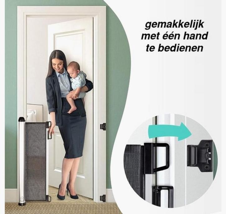 Rudolphy - oprolbare traphekje (zwart), Kinderen en Baby's, Traphekjes, Zo goed als nieuw, Ophalen