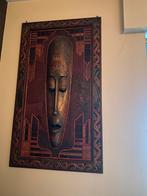 Houten koloniale kader met masker, Antiek en Kunst, Ophalen