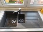 Spoelbak merk blanco in goede staat + mengkraan ook blanco, Huis en Inrichting, Keuken | Keukenelementen, Ophalen, Gebruikt, Grijs