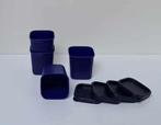 Tupperware « Ramekin Micro Urban » 80 ml x 4 - Blauw, Huis en Inrichting, Keuken | Tupperware, Ophalen of Verzenden, Nieuw, Blauw