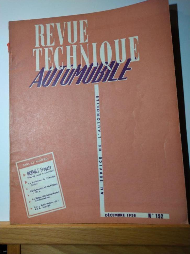 RTA - Renault Fregate - Vespa 400 - Américaines 59 - n152, Auto diversen, Handleidingen en Instructieboekjes, Verzenden