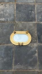 Patrijspoort spiegel messing ovaal, Ophalen of Verzenden