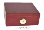 h34 HUMIDOR CEDERHOUT + BURL FINISH SIGARENKIST 50 SIGAREN, Boite à tabac ou Emballage, Envoi, Neuf