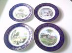 4 limoges borden kobalt blauw, Antiek en Kunst, Ophalen