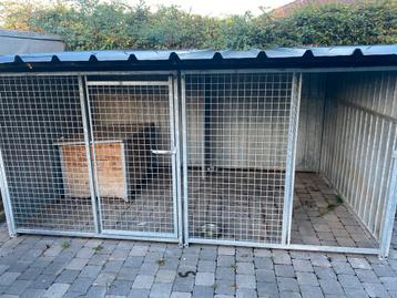 Hondenren met tussenschot en verwarmde slaaphokkken beschikbaar voor biedingen