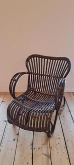 Vintage Rotan dutch design fauteuil jaren '50, Huis en Inrichting, Ophalen, Gebruikt, Vintage, 50 tot 75 cm