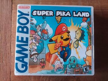 Game Boy Supper Pika Land spel + doos Pokémon Mario