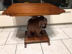 Art deco massief houten bijzettafel olifant, Antiek en Kunst, Ophalen