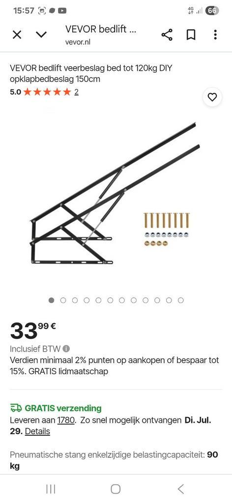 Bedlift 2x nieuw. 150cm en 120cm breed, Huis en Inrichting, Slaapkamer | Bedden, Nieuw, Ophalen