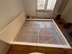 Bed Malm 160*200 plus sommiers, Huis en Inrichting, Slaapkamer | Bedden, Ophalen, Wit, Zo goed als nieuw, Twijfelaar