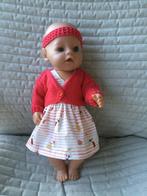 101. Babyborn: Nieuw jurkje met gilletje en haarbandje, Ophalen of Verzenden, Nieuw, Babypop