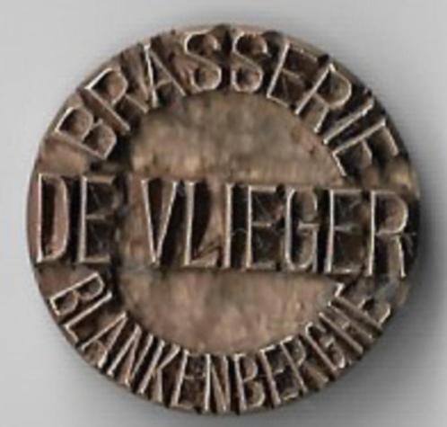 Unieke oude stempel BRASSERIE DE VLIEGER  BLANKENBERGHE, Verzamelen, Biermerken, Ophalen of Verzenden